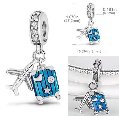 AVION Y MALETA AZUL